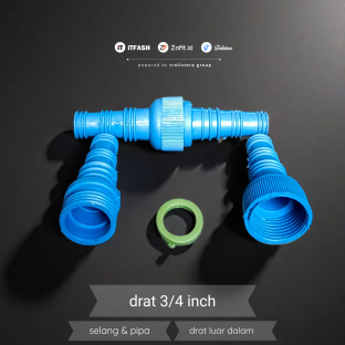 Z820 BIRU ULIR PENYAMBUNG SELANG PVC SELANG KARET PLASTIK KONEKTOR DRAT LUAR DALAM