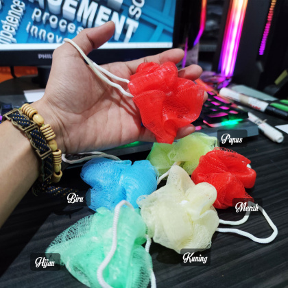 Z555 spons mandi spon jaring uk. mini shower sikat jaring mandi badan