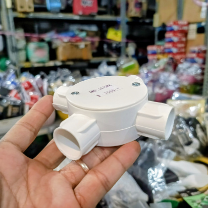 Y950 T DUSS DUS DOS CABANG 3 CABANG 4 PUTIH SAMBUNGAN INSTALASI KABEL LISTRIK PVC KUAT DAN TEBAL