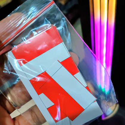 Y994 ISI 10 PCS 3.5X2.5 CM STIKER PIPI BENDERA MERAH PUTIH STIKER BAHAN CHROMO PIPI MOTOR BAJU