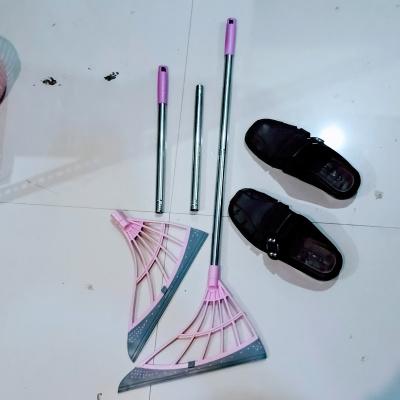 Z761 Sapu Karet Serokan air lantai dan jendela gagang stainless besi alumunium sambung