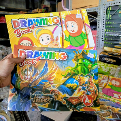 Y941 BUKU GAMBAR ANAK DRAWING BOOK KECIL UK A4 PUTIH ISI 6LEMBAR