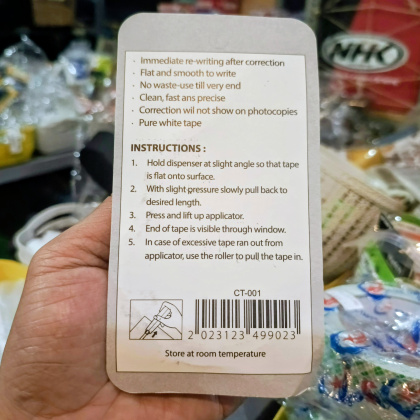 Y940 JENIA CORRECTION TAPE 12 Meter CT - 001 tipe x TIPEX