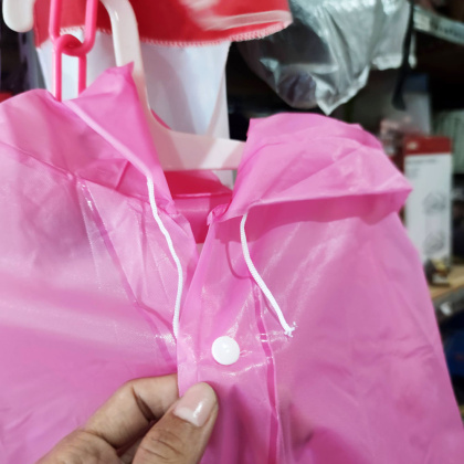 Z293 Jas Hujan pria wanita dewasa ponco lowo bahan eva raincoat bertekstur tipis transparan