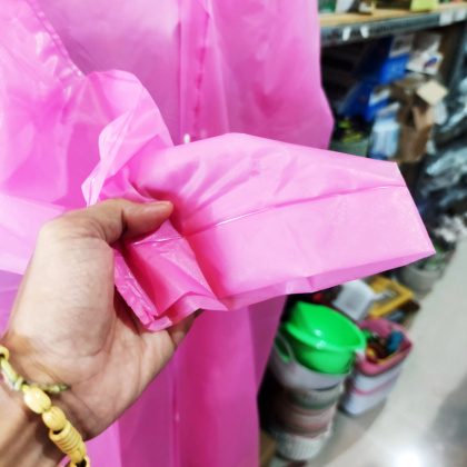 Z293 Jas Hujan pria wanita dewasa ponco lowo bahan eva raincoat bertekstur tipis transparan