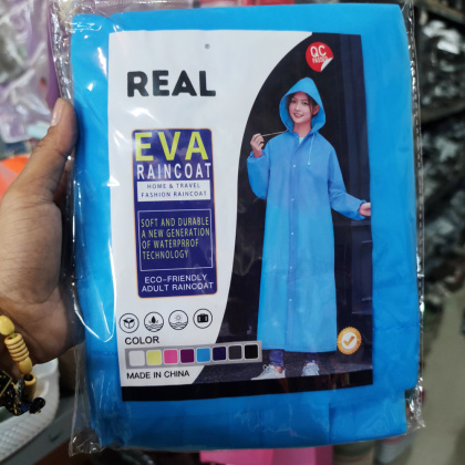Z293 Jas Hujan pria wanita dewasa ponco lowo bahan eva raincoat bertekstur tipis transparan