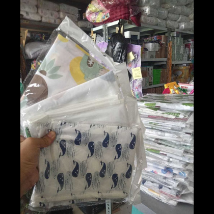 Z970 125x53 cm cover taplak kulkas plastik eva raincoat 4 kantong anti air