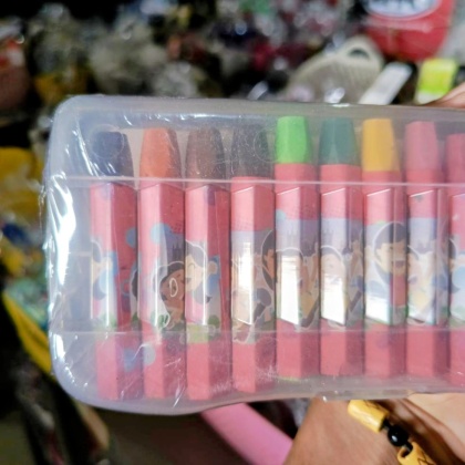 Y935 12C CRAYON DAVIS 12 WARNA DAVIS PENDEK OIL PASTEL