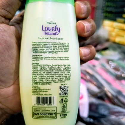 Y930 Body Lotion Emeron Lovely Natural Body Lotion 100ml Kecil