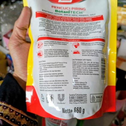 Y928 Sabun cuci piring Lifebuoy 660g Refill Botani Tech