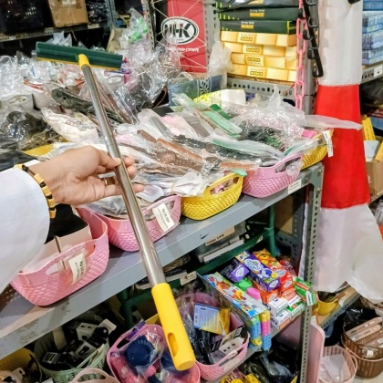 Y924 Sikat Lantai Sikat Sapu 2in1 Kamar mandi Sikat Gagang wiper kaca gagang stailness sambung panjang pendek