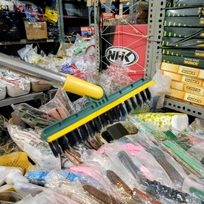 Y924 Sikat Lantai Sikat Sapu 2in1 Kamar mandi Sikat Gagang wiper kaca gagang stailness sambung panjang pendek