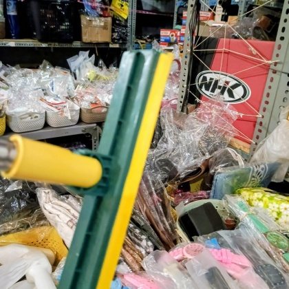 Y924 Sikat Lantai Sikat Sapu 2in1 Kamar mandi Sikat Gagang wiper kaca gagang stailness sambung panjang pendek