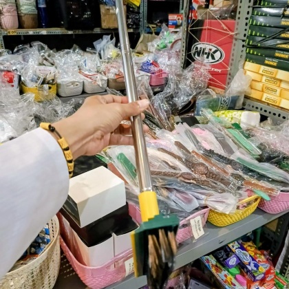 Y924 Sikat Lantai Sikat Sapu 2in1 Kamar mandi Sikat Gagang wiper kaca gagang stailness sambung panjang pendek