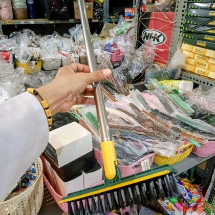 Y924 Sikat Lantai Sikat Sapu 2in1 Kamar mandi Sikat Gagang wiper kaca gagang stailness sambung panjang pendek