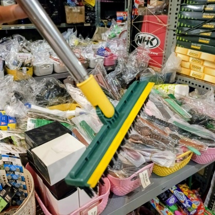 Y924 Sikat Lantai Sikat Sapu 2in1 Kamar mandi Sikat Gagang wiper kaca gagang stailness sambung panjang pendek