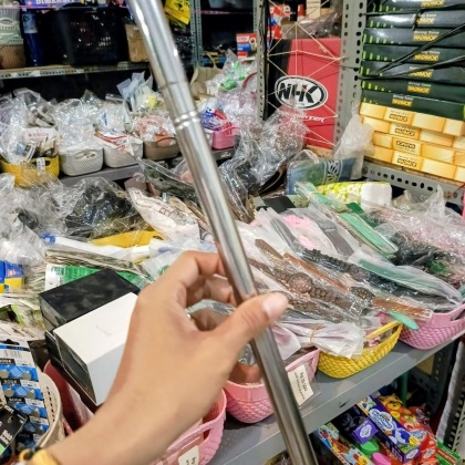 Y924 Sikat Lantai Sikat Sapu 2in1 Kamar mandi Sikat Gagang wiper kaca gagang stailness sambung panjang pendek